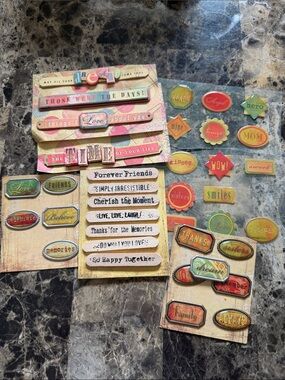 Misc Word Scrapbook Embellishments